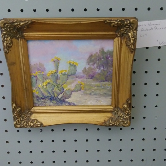 Blooming Cactus original oil painting